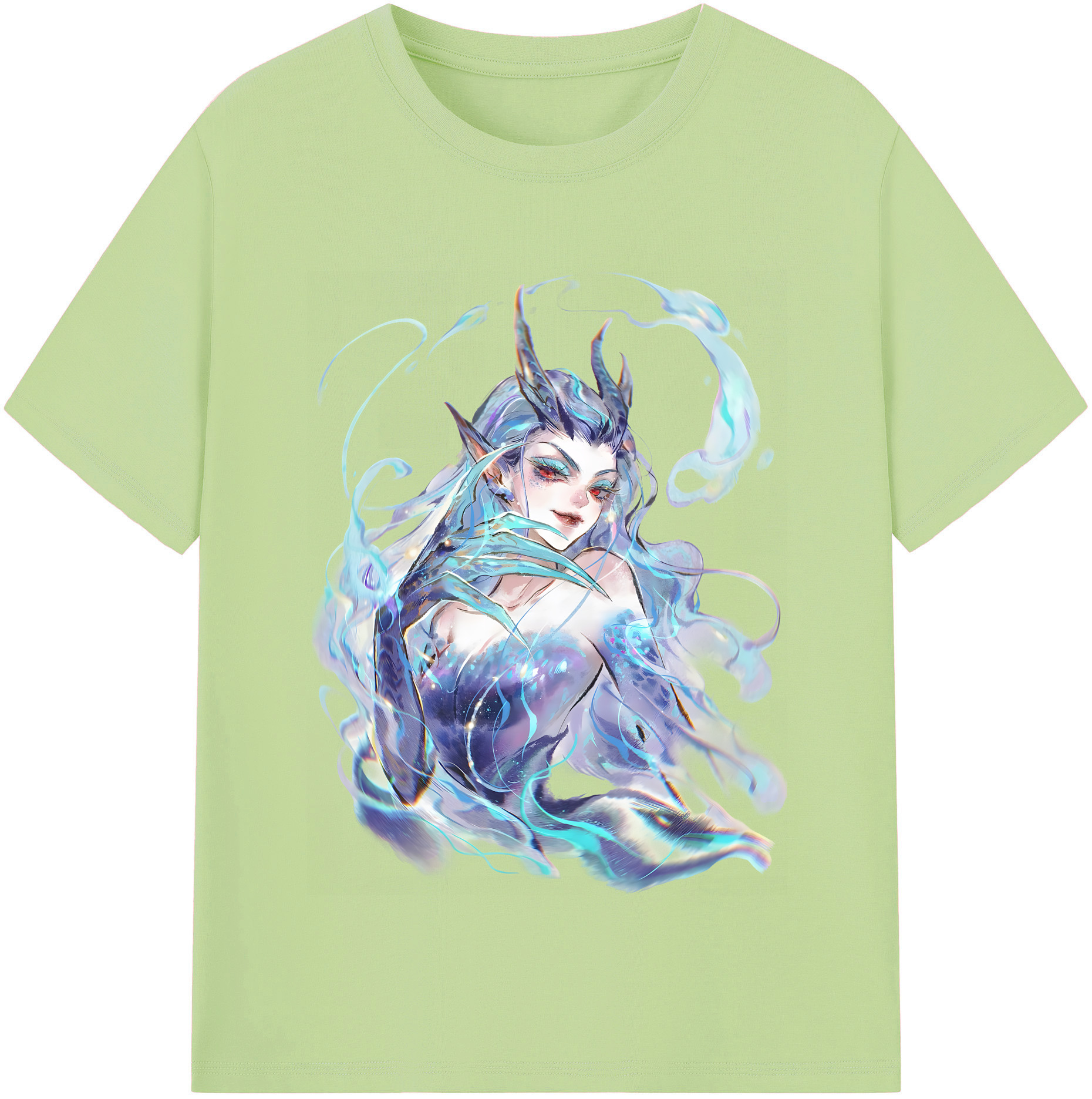 （画像用） Ne Zha 2 ナタ 魔童の大暴れ 綿100％半袖Tシャツ（フロントプリント）